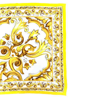 Dolce & Gabbana Majolica Print Silk Twill Foulard