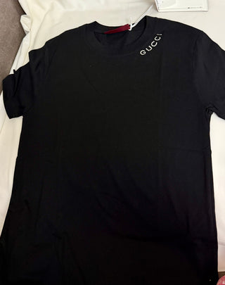 Gucci Cotton Jersey T Shirt with Crystal Black