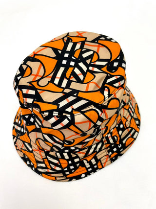 Burberry Orange TB Logo Bucket Hat