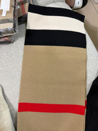 Burberry Beige Blk Scarf