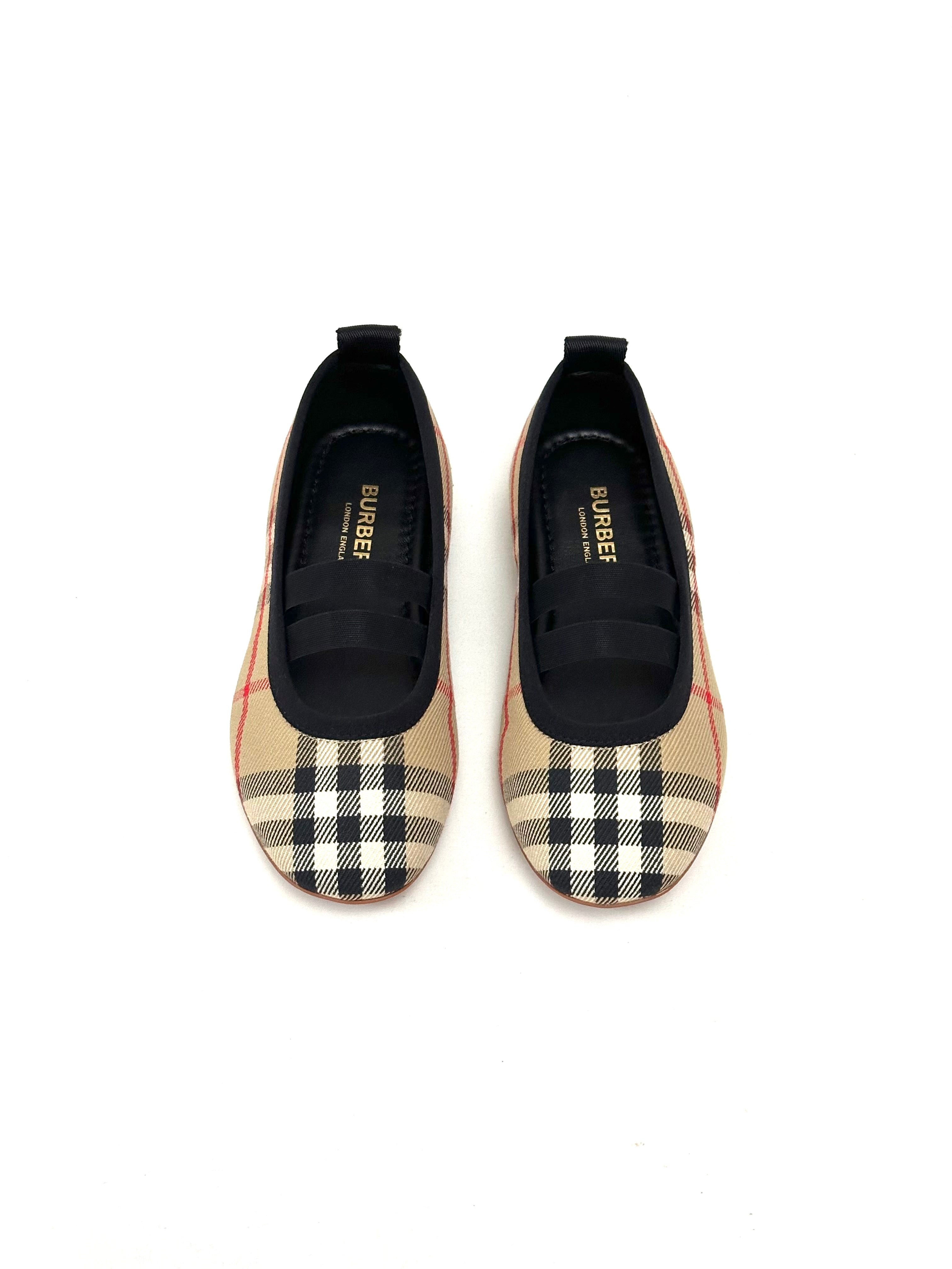 Burberry Classic Vintage Caro Design Ballerinas