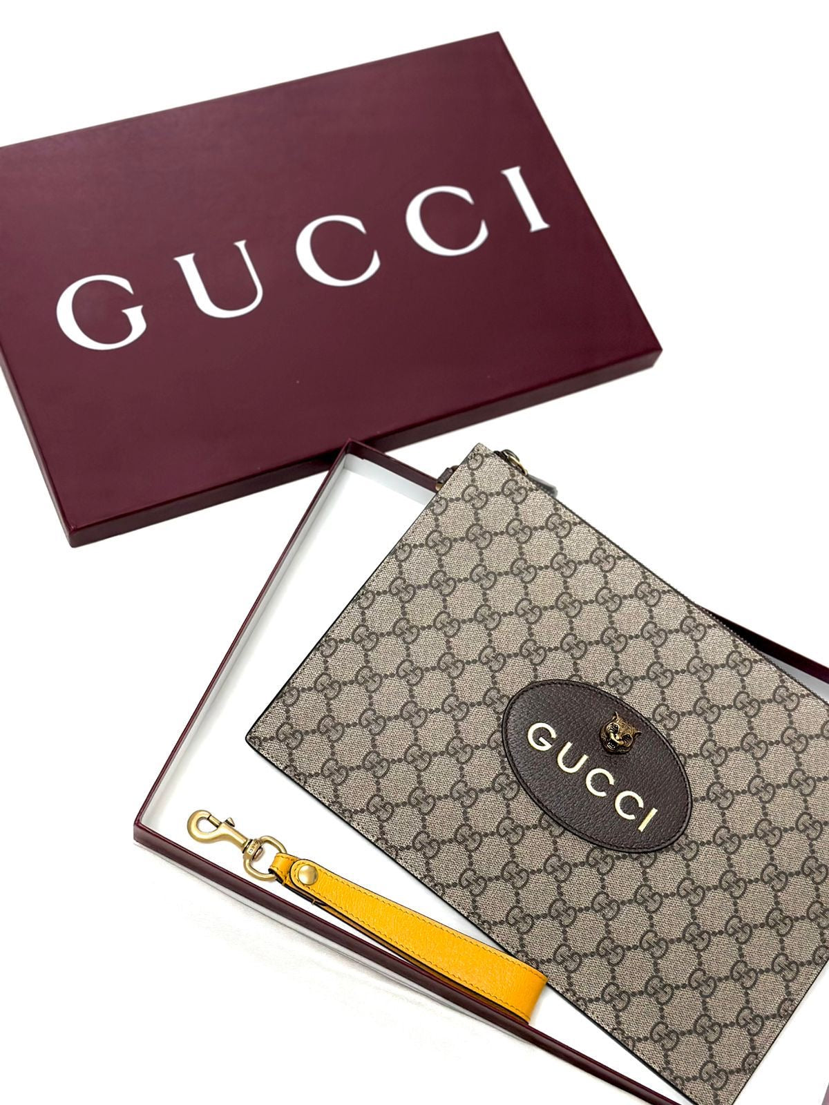 Gucci Pouch With Yellow Hand Strap