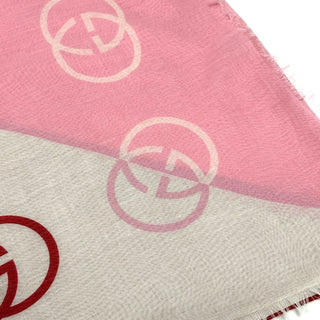 Gucci Tri Color Cotton Scarf Red/ Pink