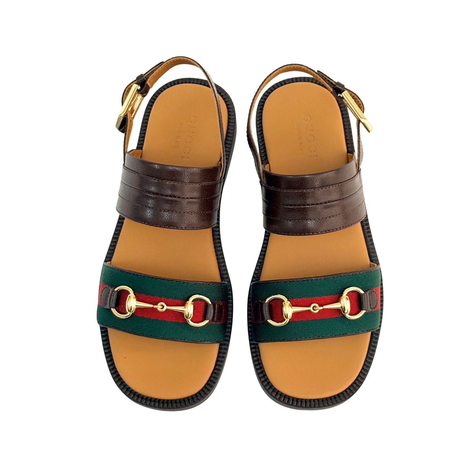 Gucci Horsebit Flat Sandals in Leather