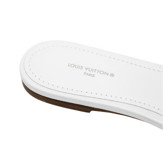 Louis Vuitton White Flat Mules