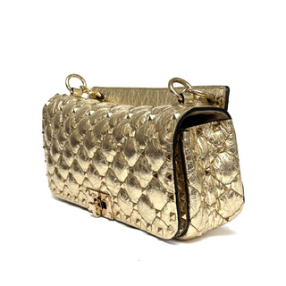 Valentino Garavani Rockstud Spike Small Laminated Nappa Bag