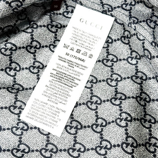 Gucci Navy Silk All Over GG Pants