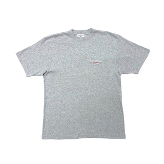Balenciaga Grey Embroidered Logo T shirt