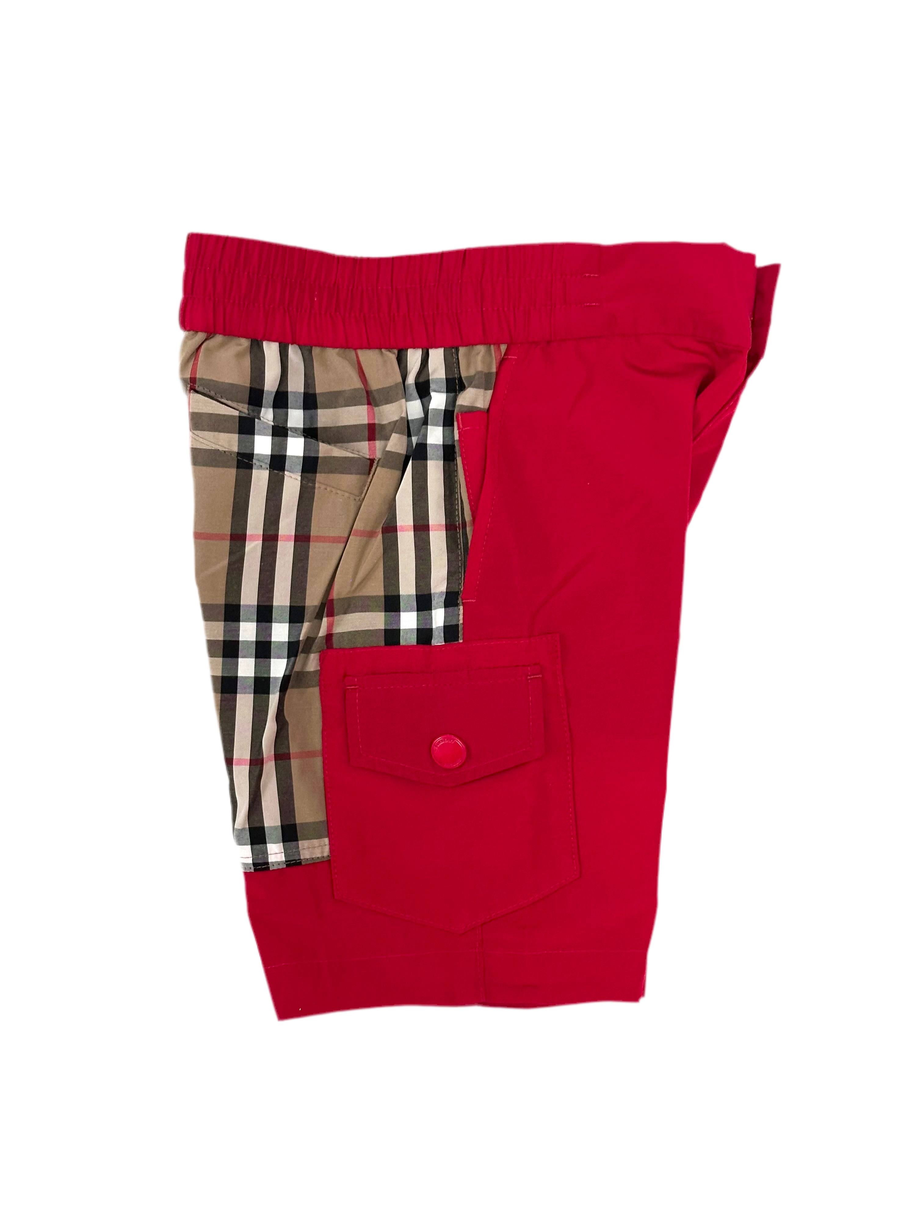 Burberry Red Classic Vintage Design in the Back Shorts