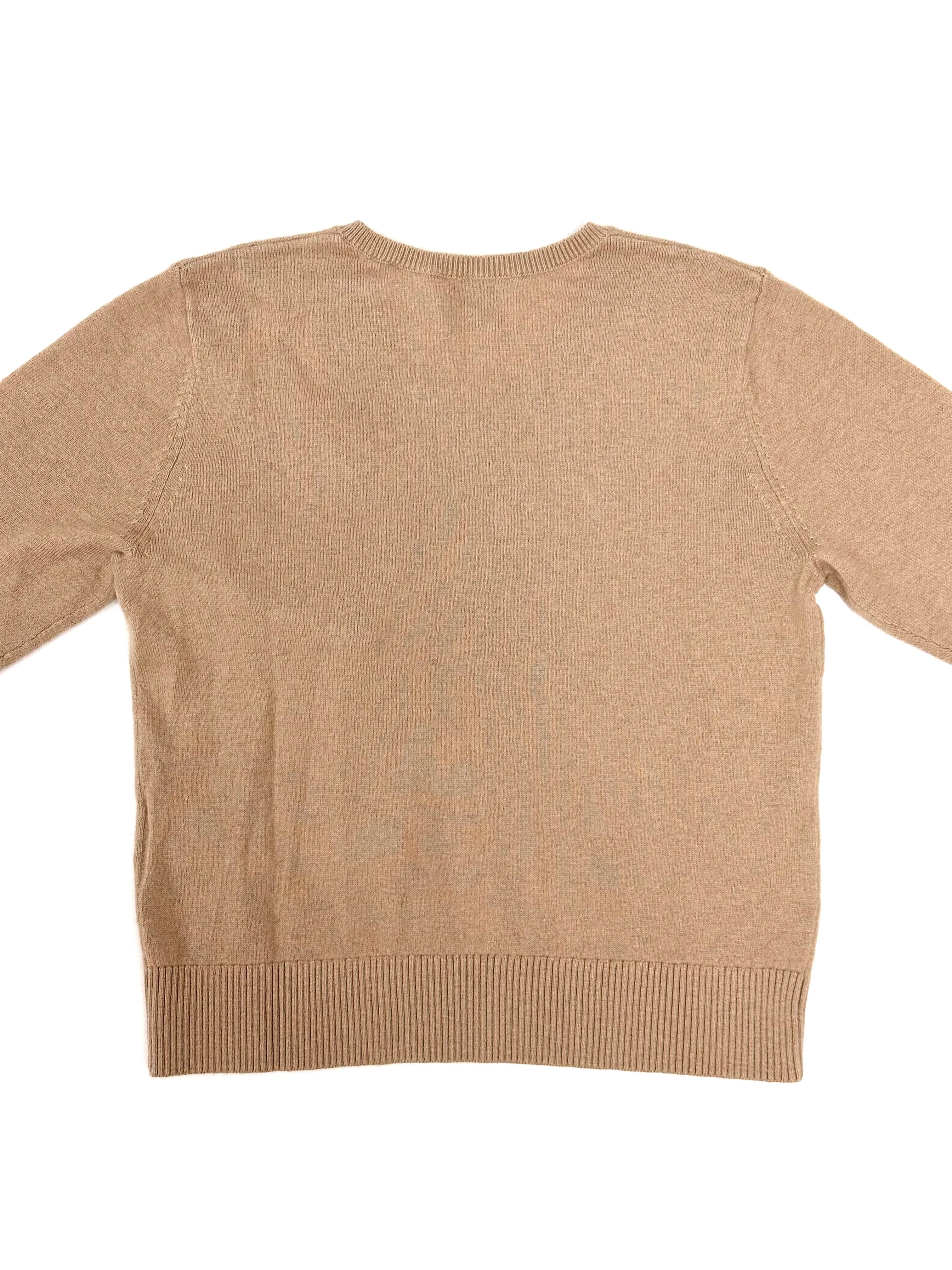 Burberry Beige Cashmere Pullover with Iconic Bear
