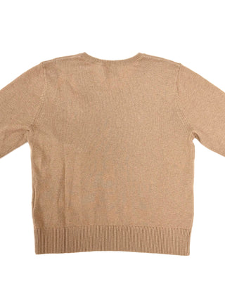 Burberry Beige Cashmere Pullover with Iconic Bear