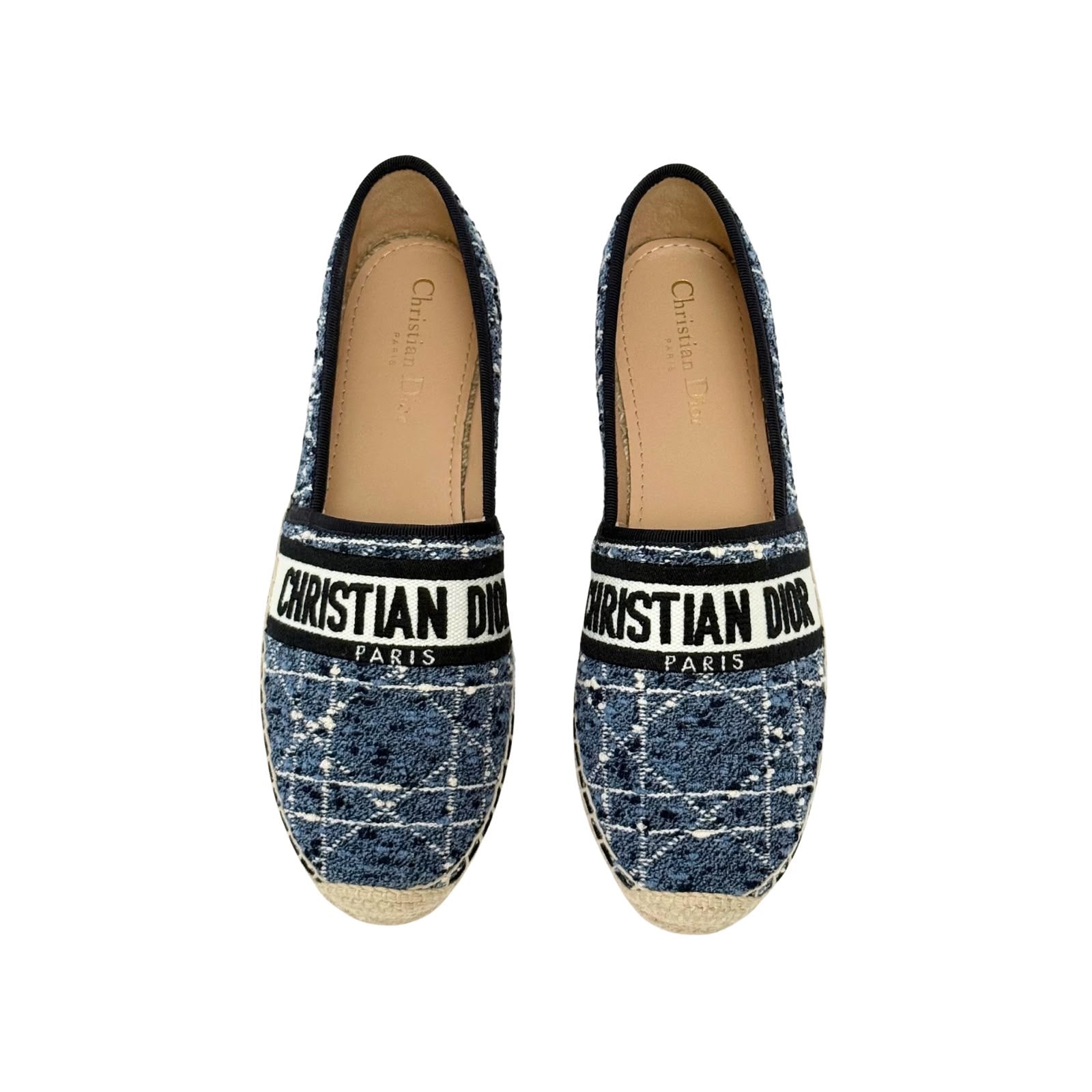 Christian Dior Navy and Cream Granville Espadrilles