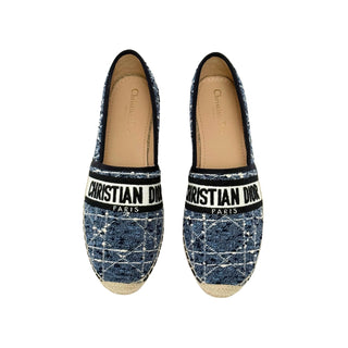 Christian Dior Navy and Cream Granville Espadrilles