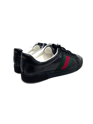 Gucci Black GG Shiny Sneakers