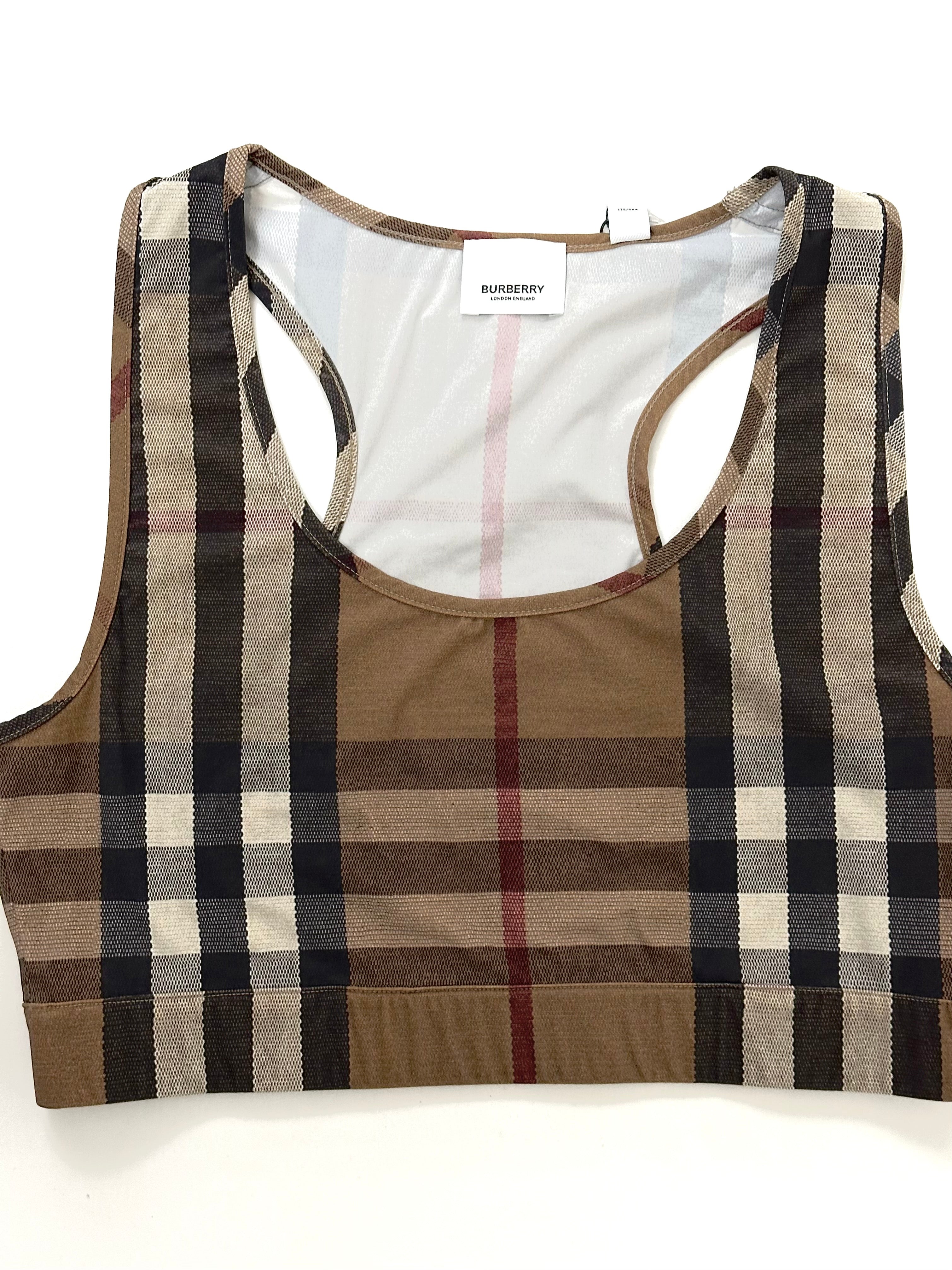 Burberry Brown Classic Crop Top