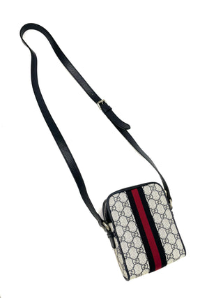 Gucci GG Black Grey Small Crossbody Bag