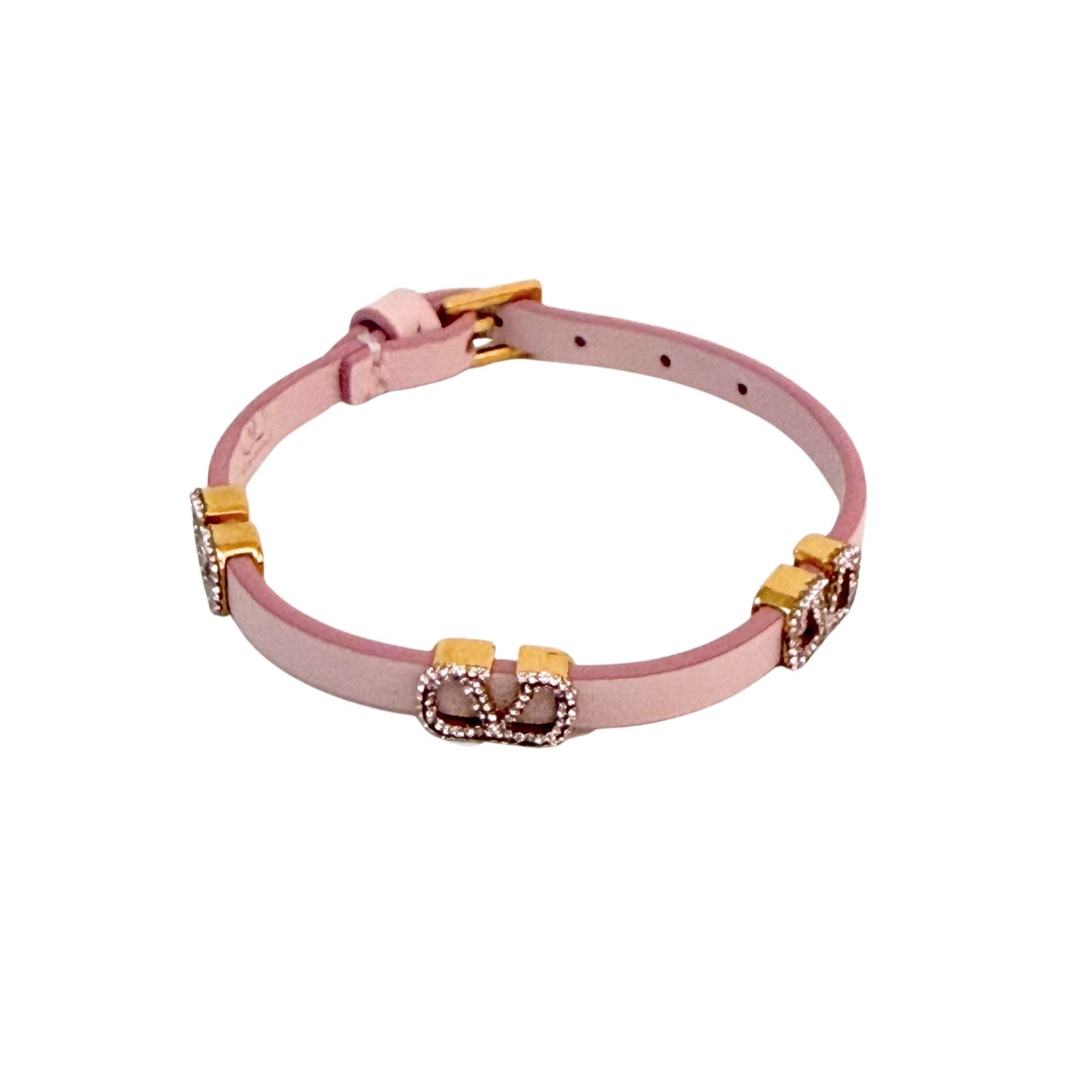 Valentino Garavani Vlogo Leather Bracelet