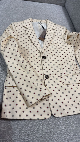Burberry Beige With Star Print Coat
