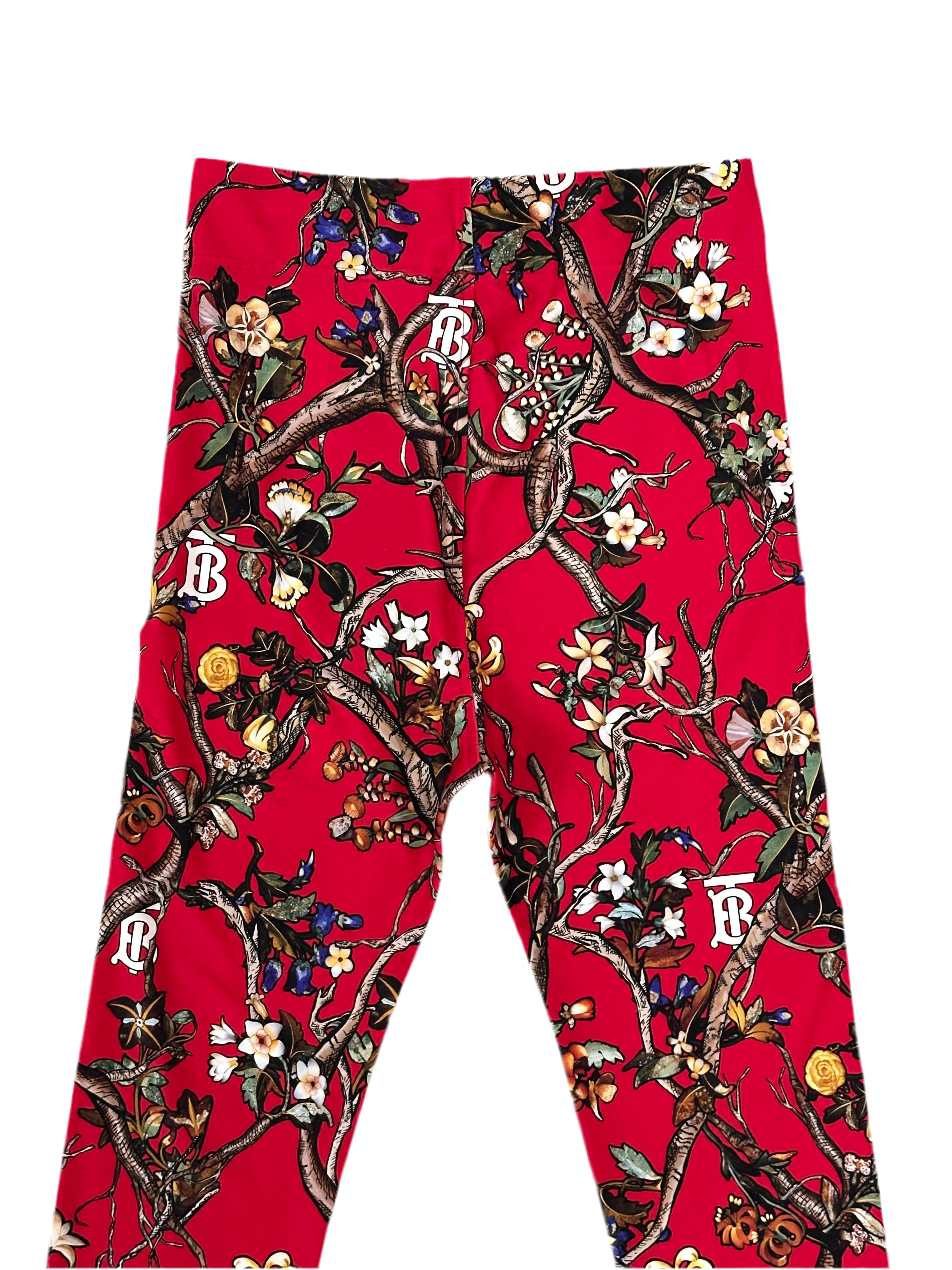 Burberry Red TB Logo Leggings