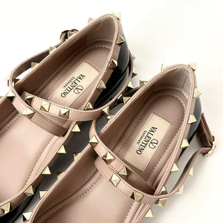 Valentino Rockstud Ballerina in Patent Leather
