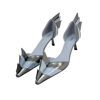 Prada Two Tone Patent Leather D Orsay Pumps