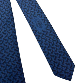 Gucci Navy With Print Silk Tie