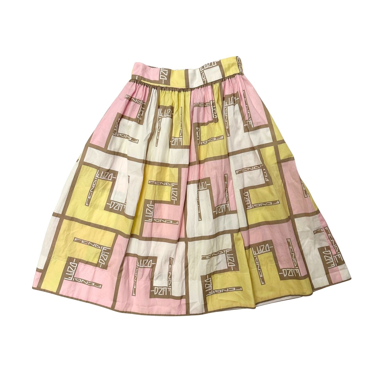 Fendi Logo Puzzle Skirt