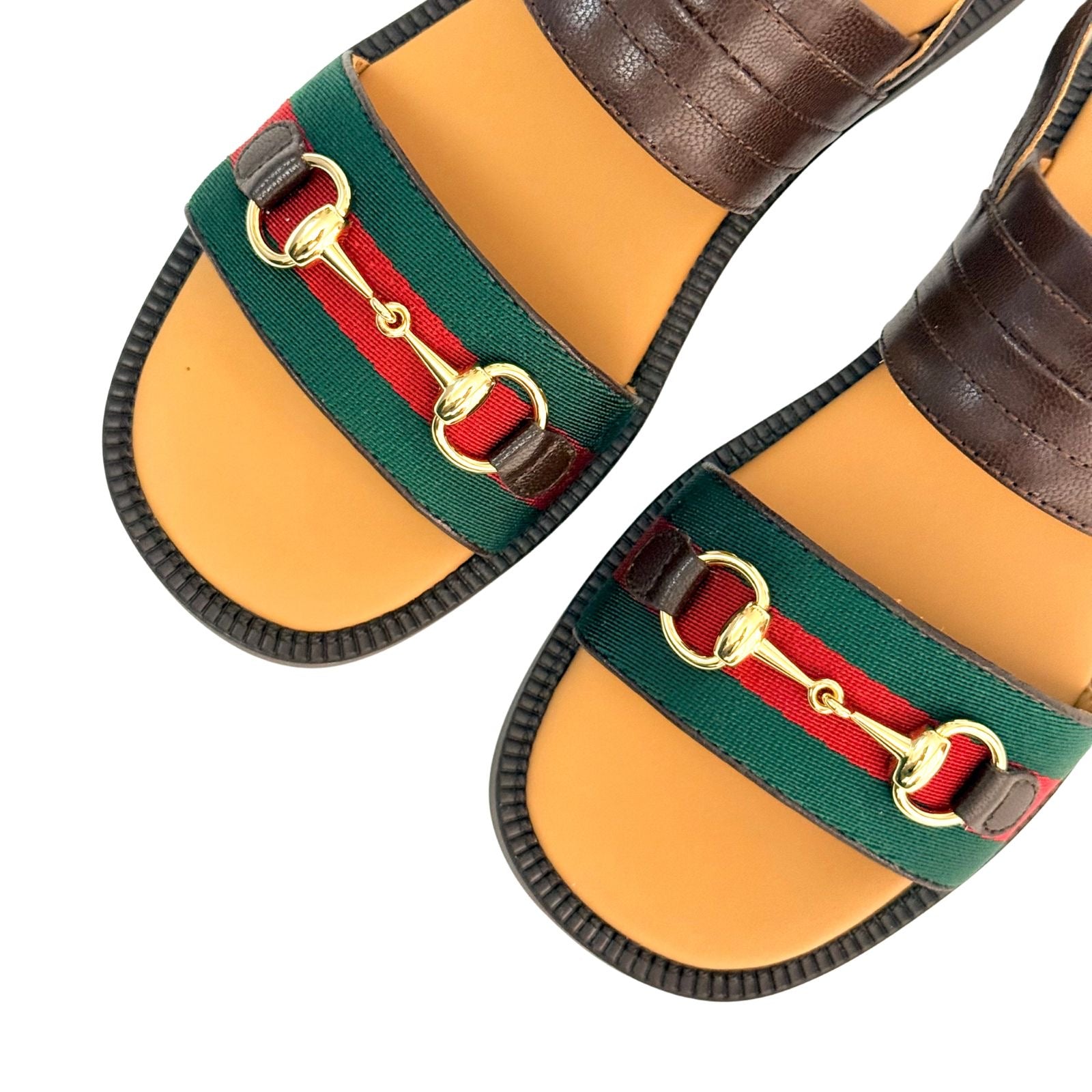 Gucci Horsebit Flat Sandals in Leather