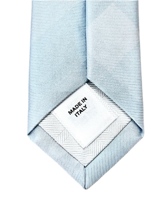 Burberry Silk Tie in Baby Blue Caro Patch