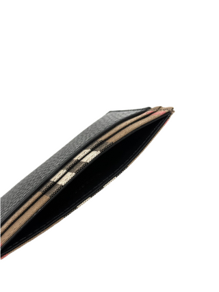 Burberry Classic Blk Beige Card Holder