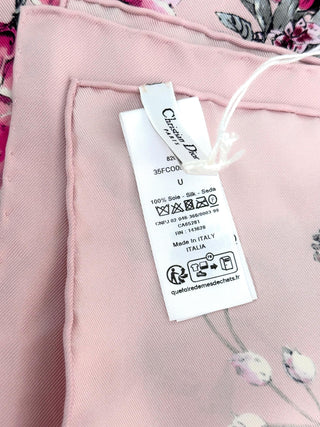Dior Flower Print Pink Scarf
