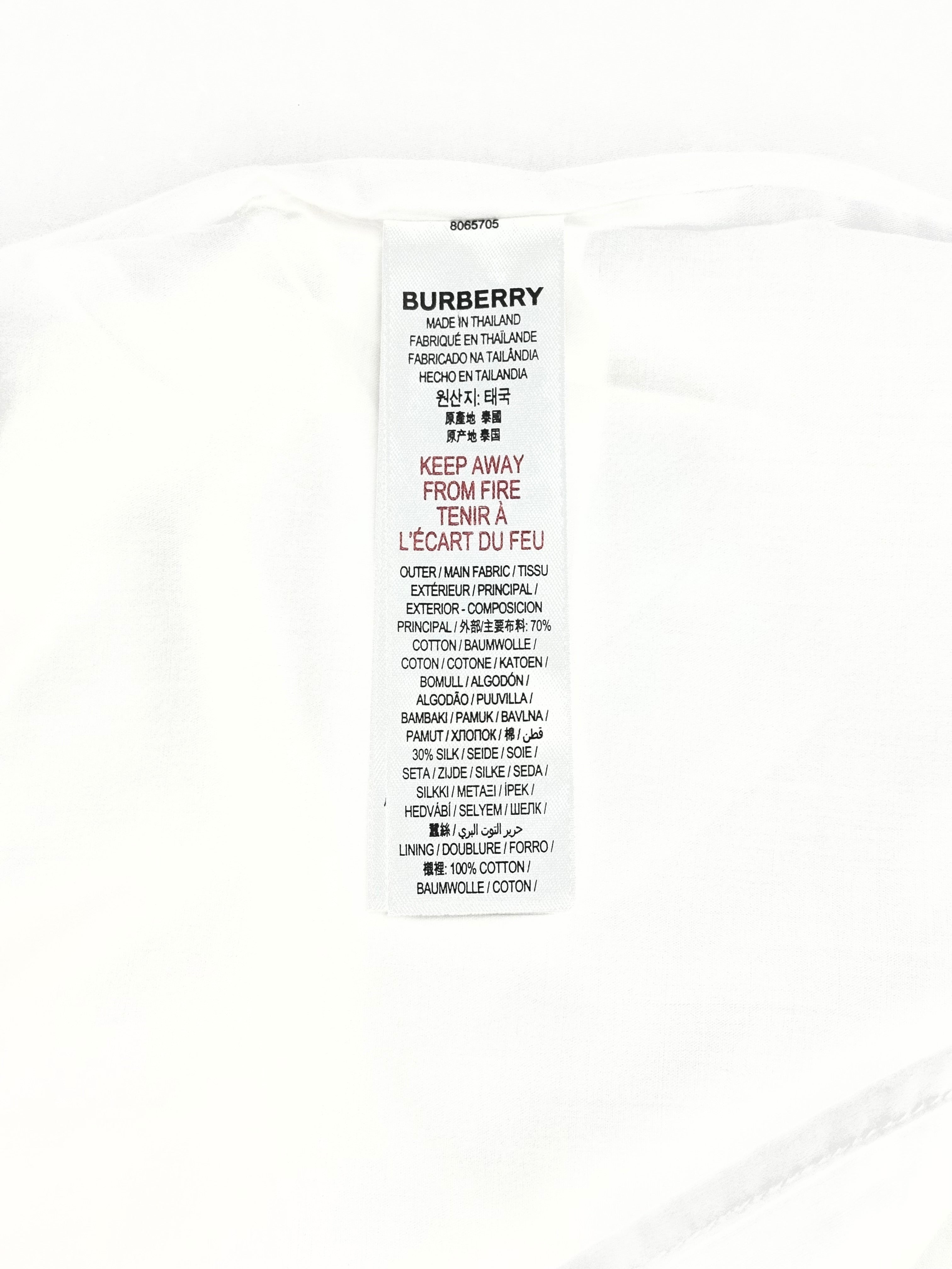 Burberry White Teddy Logo Dress or Shirt