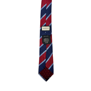 Gucci Stripes Red/Blue Silk Tie