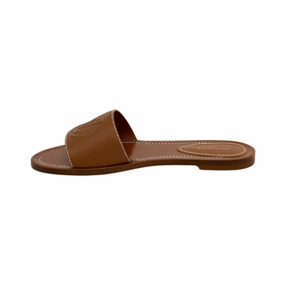 Louis Vuitton Brown Leather Flat Mules