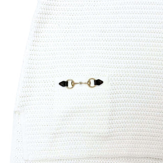 Gucci Polo White Crochet with horsebit Logo