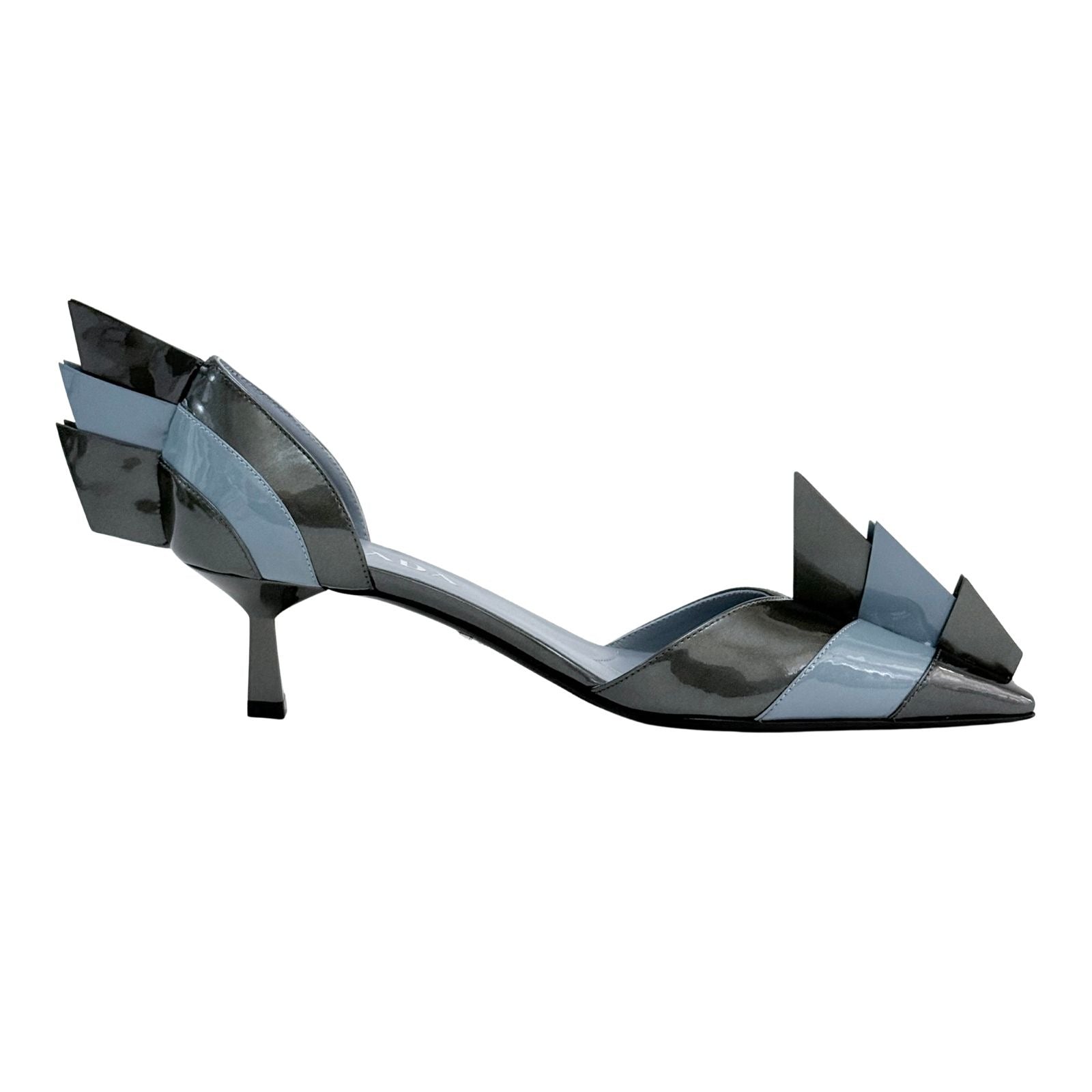 Prada Two Tone Patent Leather D Orsay Pumps