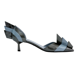 Prada Two Tone Patent Leather D Orsay Pumps