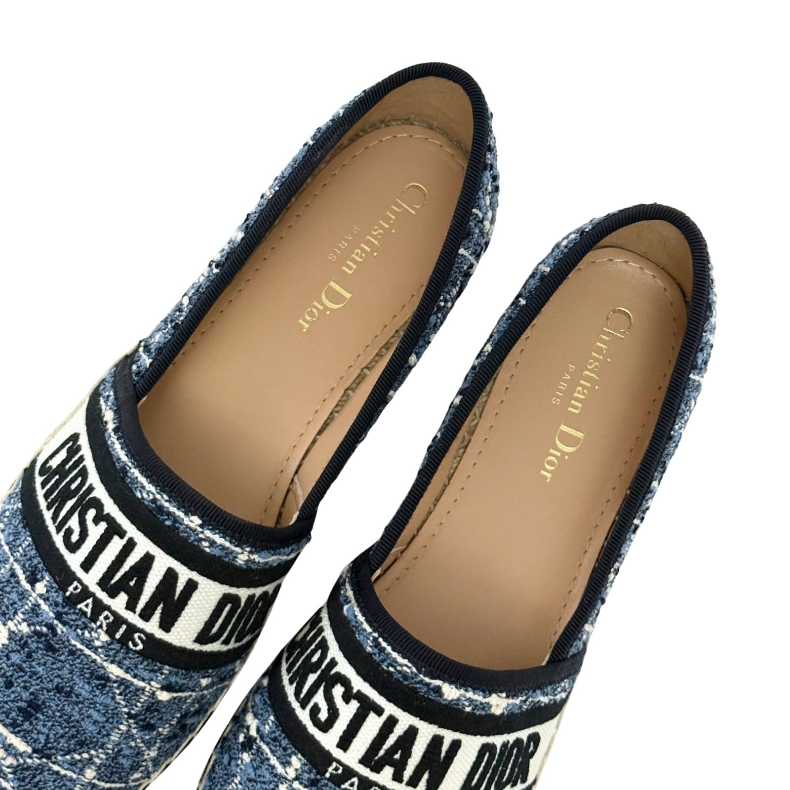 Christian Dior Navy and Cream Granville Espadrilles