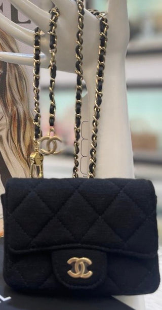 Chanel Jersey Black Belt Bag