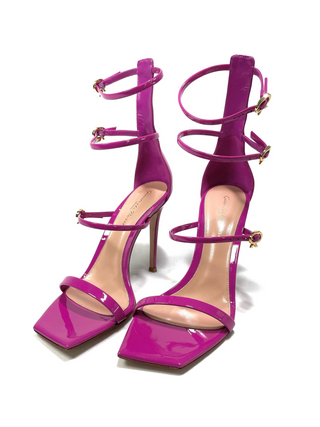 Gianvito Rossi Fuchsia Pink Buckle Heels