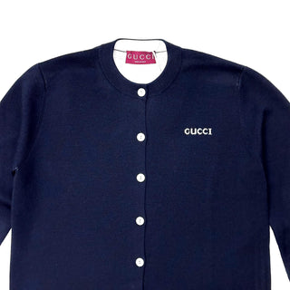 Gucci Navy Long Sleeve with Gucci Print