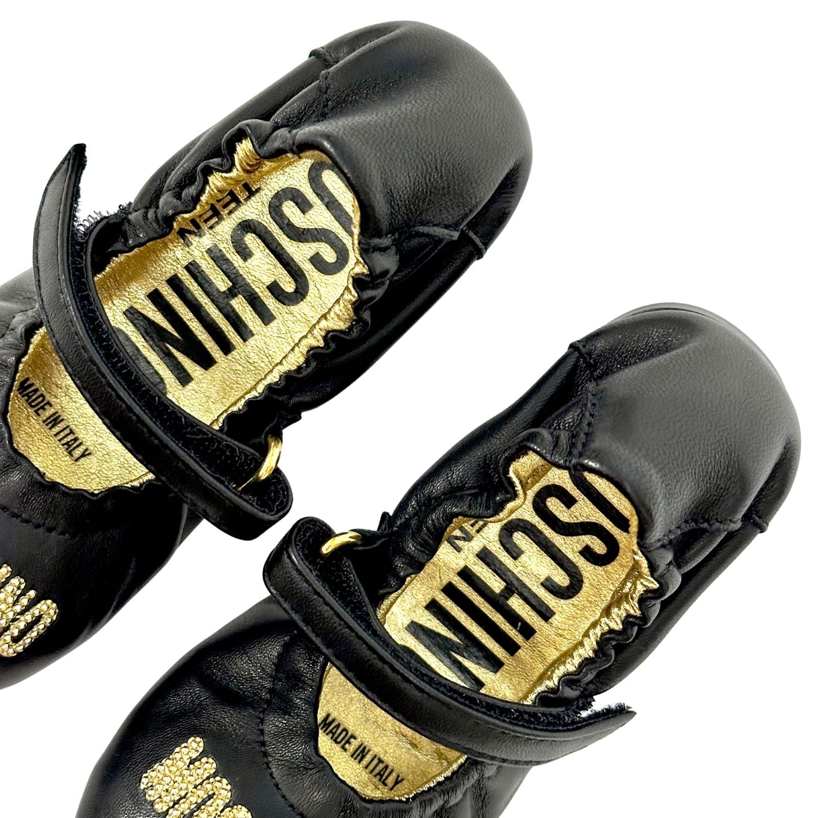 Moschino Black Logo Lettering Ballerina