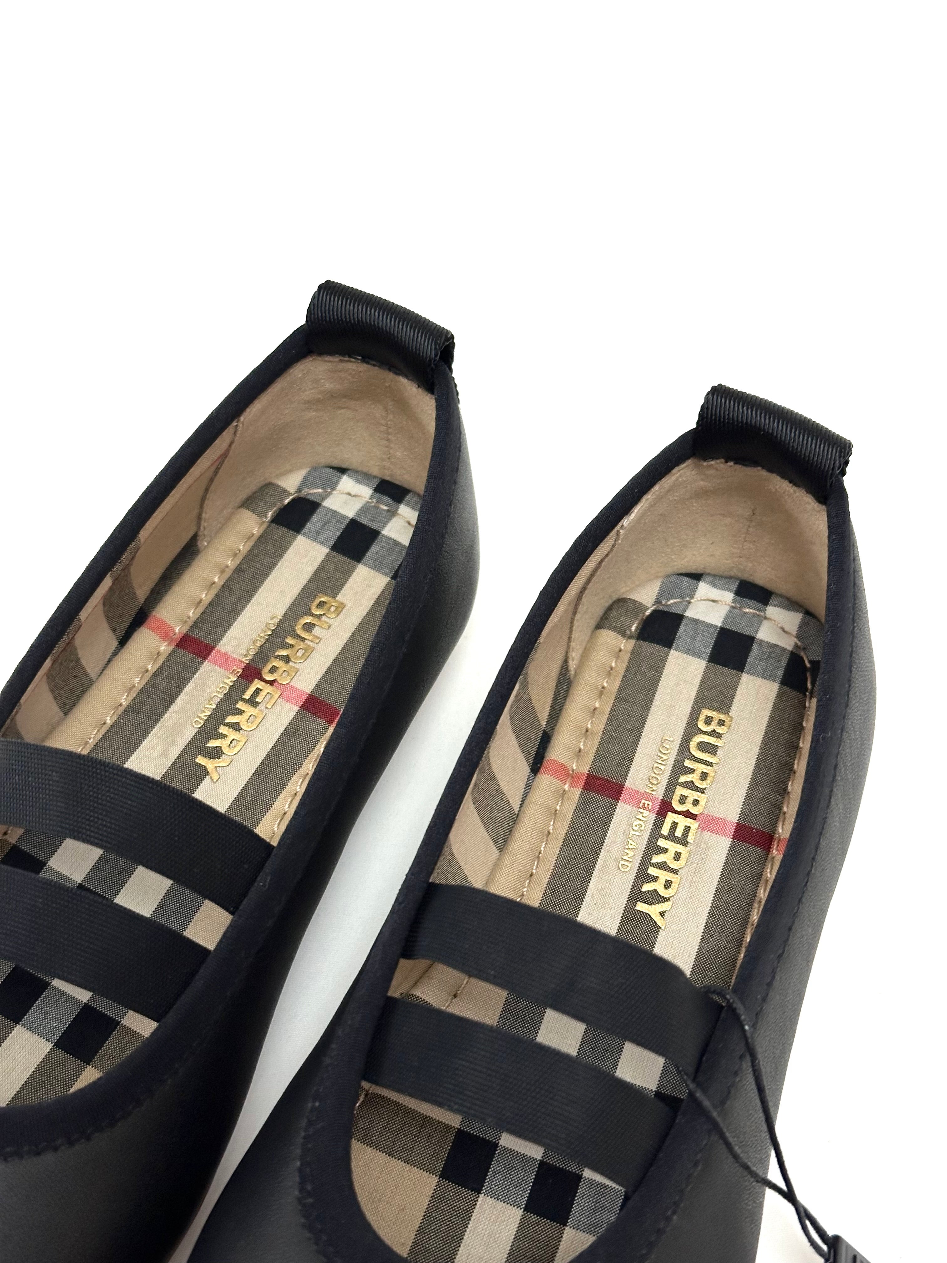 Burberry Soft Leather Black inside Classic Ballerina
