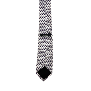 Gucci White Black Silk Tie