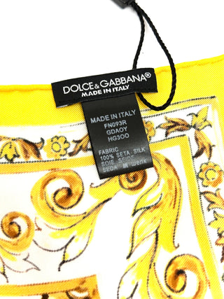 Dolce & Gabbana Majolica Print Silk Twill Foulard