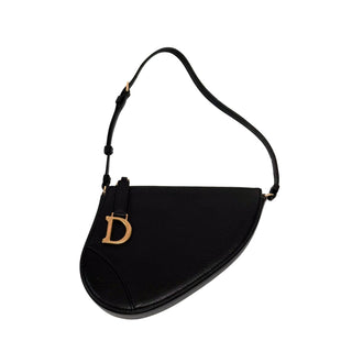 Christian Dior Goatskin Saddle Rodeo Pouch Black