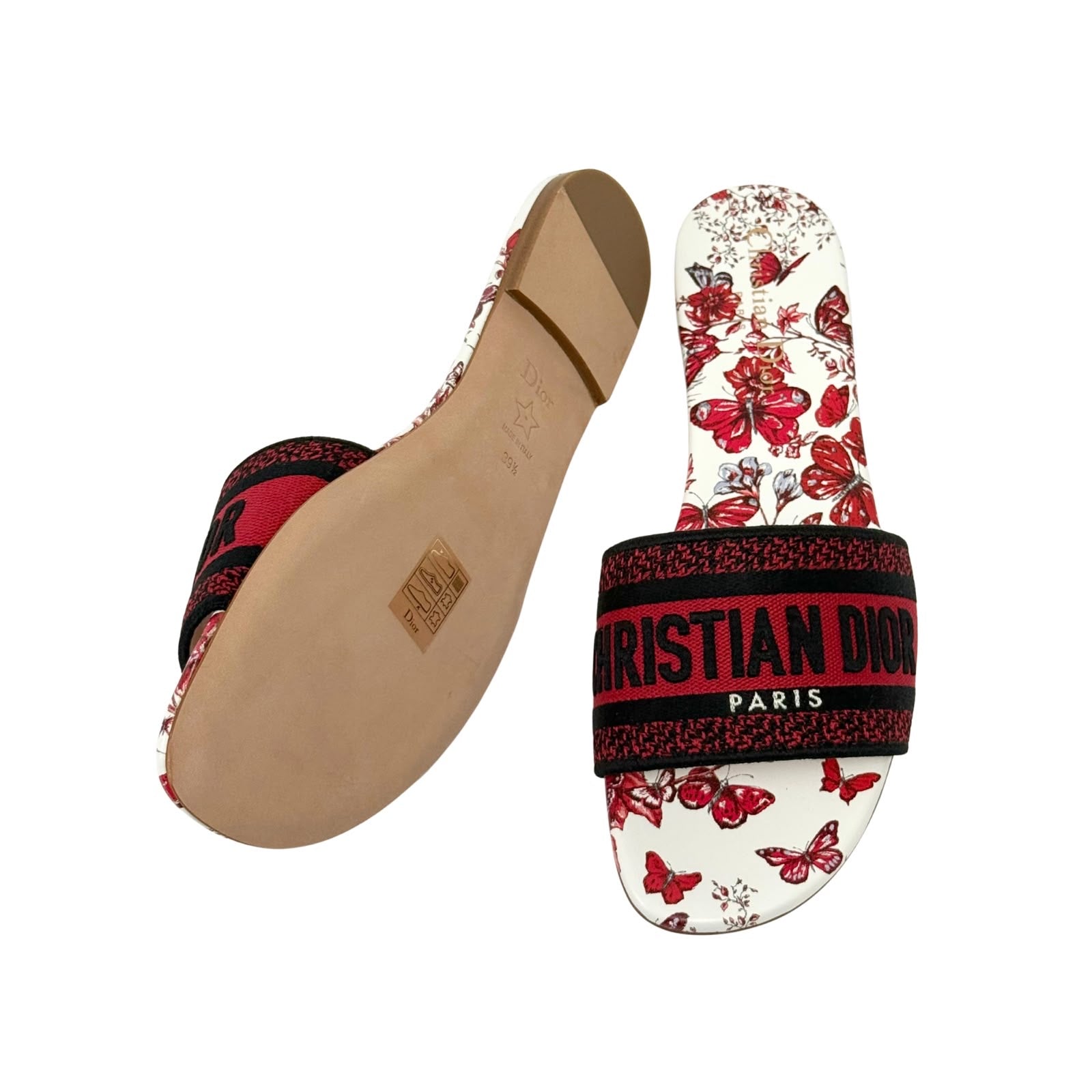 Christian Dior D Way Sandals Red