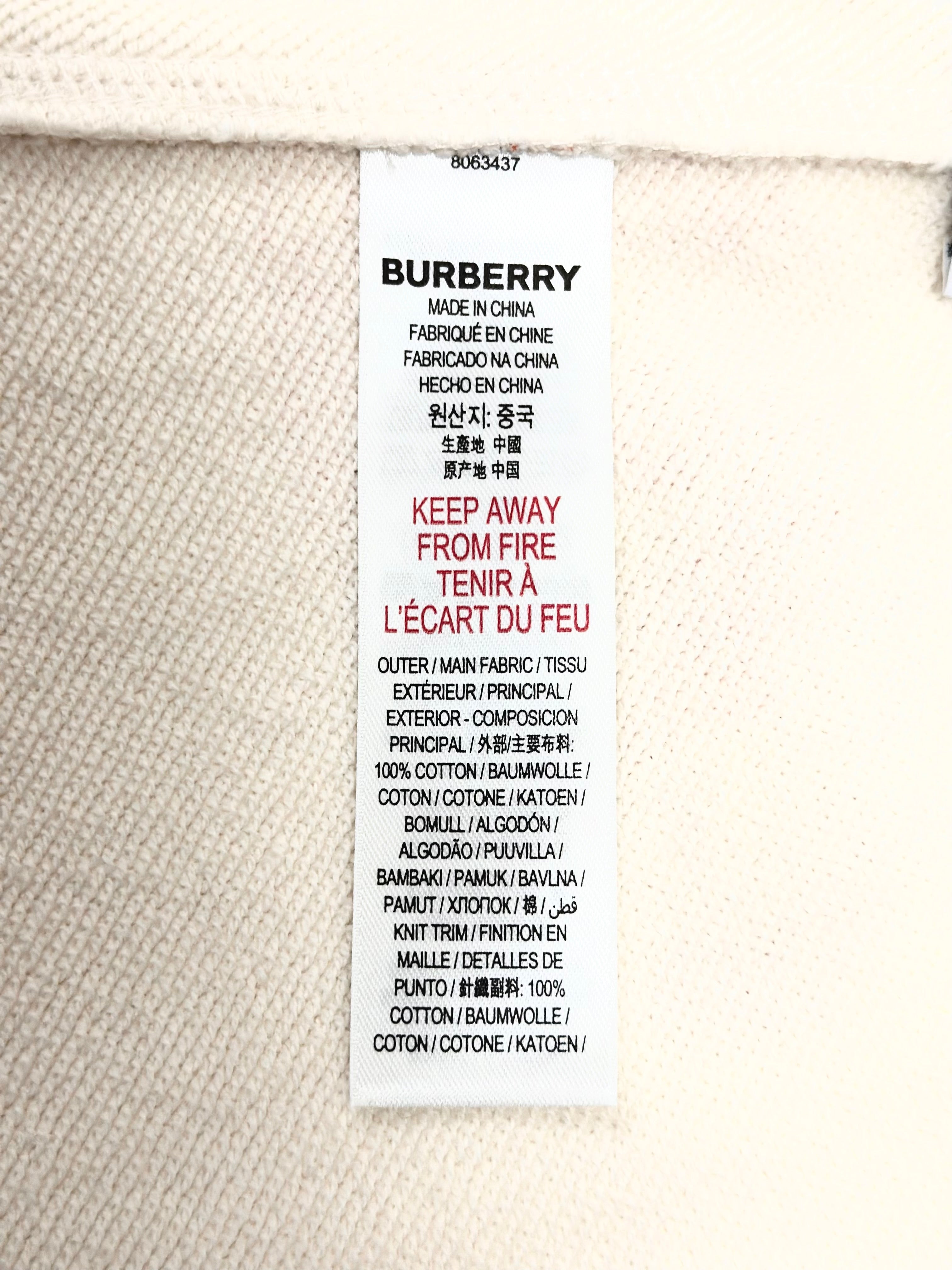 Burberry Beige Jogger Pants with Colourful round Brand Logo