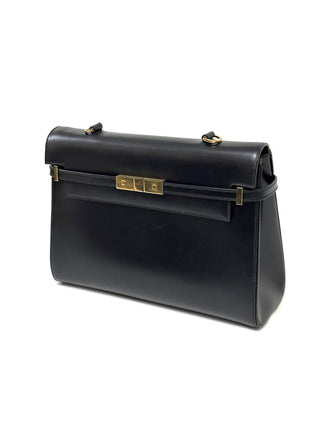 Saint Laurent Black Leather Medium Manhattan Top Handle