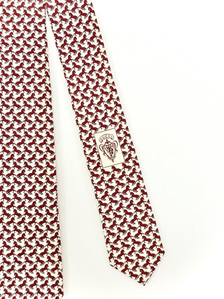 Gucci White / Red Silk Tie